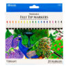 ERSBAZ1293-6_1.jpg Felt Tip Washable Markers, 20 Colors, 20 Per pack, 6 Packs