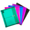 ERSBAZ2157-3_1.jpg Poly Project Envelopes, 11-1-2" x 9-3-4", 200 Sheet Capacity, Assorted Colors, 5 Per Per Pack, 3 Packs