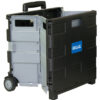 Folding Cart on Wheels w-Lid Cover, 16" x 18" x 15", Black-Gray