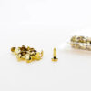 Brass-Plated Fasteners, 1-2", 100 Per Pack, 12 Packs