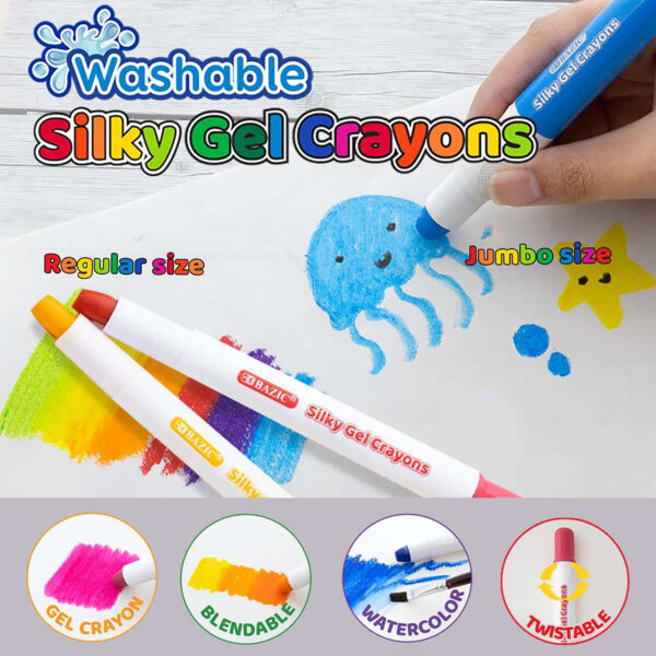 ERSBAZ2562-2_1-1.jpg Washable Silky Gel Crayons, 24 Per Pack, 2 Packs