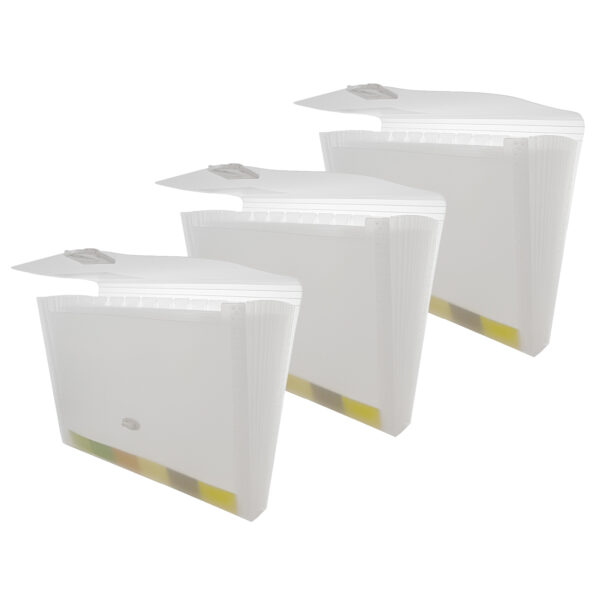 ERSBAZ3173-3.jpg Translucent 13-Pocket Letter Size Poly Expanding File, Pack of 3