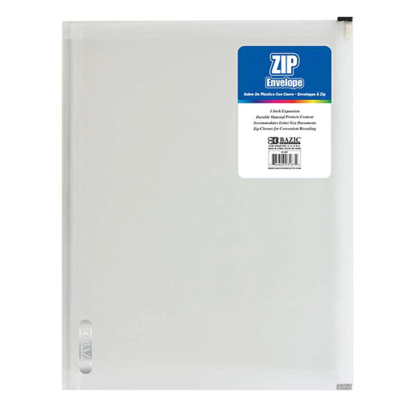 ERSBAZ3187-12_1.jpg Clear Letter Size Zip Envelope, Pack of 12
