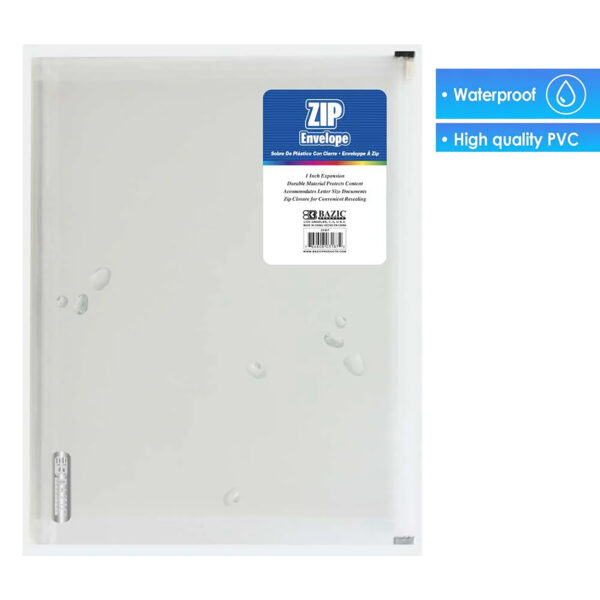 ERSBAZ3187-12_6.jpg Clear Letter Size Zip Envelope, Pack of 12