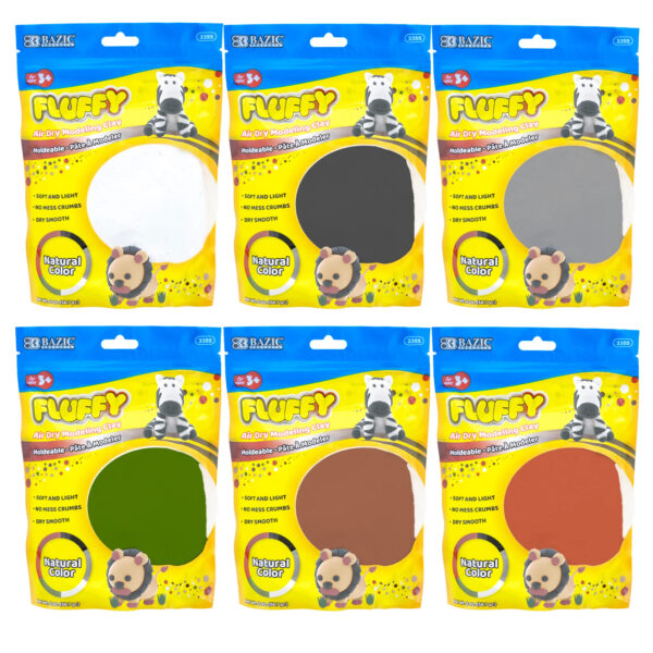 Air Dry Modeling Clay, Natural-Earth Colors, 2 oz., 48 Packs