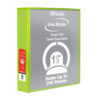 3-Ring View Binder with 2 Pockets, 1.5", Lime Green, Pack of 6