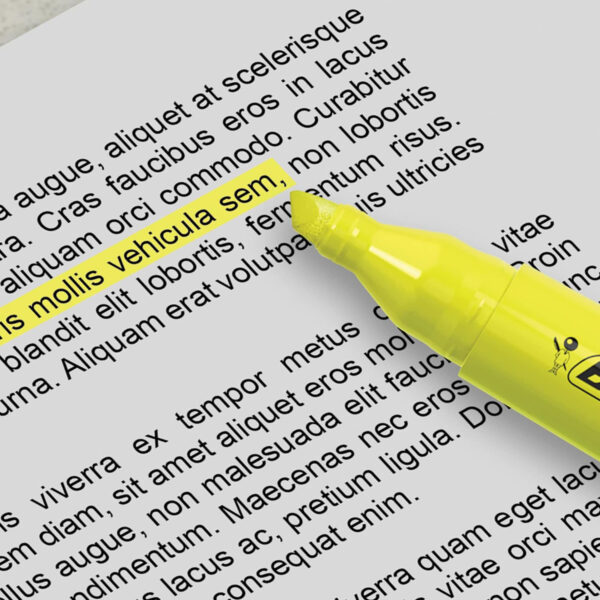 Brite Liner Grip Tank Highlighter, Chisel Tip, Assorted Colors, 4 Per Pack, 6 Packs