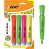 Brite Liner Grip Tank Highlighter, Chisel Tip, Assorted Colors, 4 Per Pack, 6 Packs