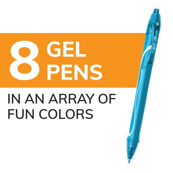 ERSBICRGLCGAP81AST_5.jpg Gel-ocity Quick Dry Fashion Medium Point (0.7mm) 8-Pack Blister