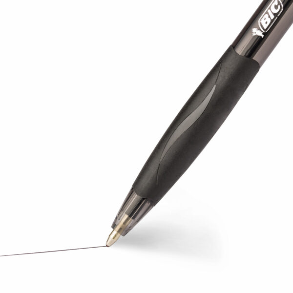 ERSBICVCG11BLK_2.jpg Glide Retractable Ball Pen, Medium Point (1.0 mm), Black, 12-Count