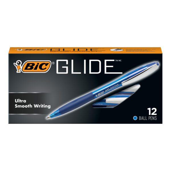 4570988 VCGN11-G-BLK OL Glide Retractable Ball Pen, Medium Point (1.0 mm), Blue, 12-Count