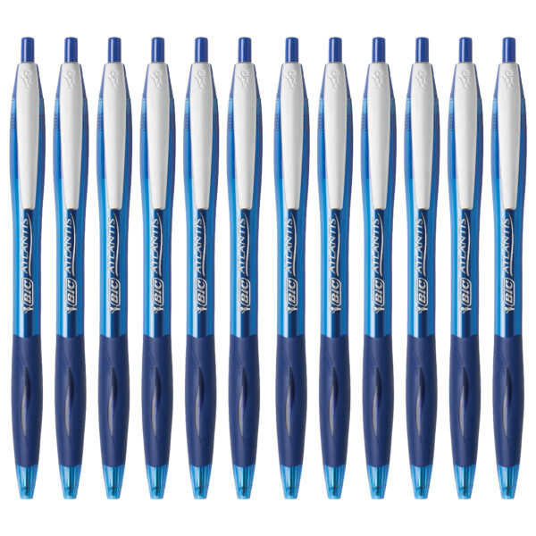 ERSBICVCG11BLU_1.jpg Glide Retractable Ball Pen, Medium Point (1.0 mm), Blue, 12-Count