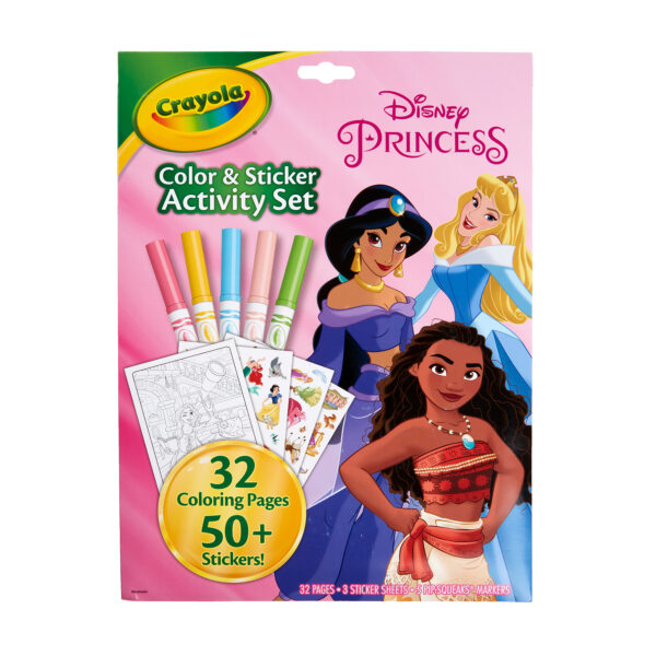 Disney Princess, Color & Sticker Activity Set Color & Sticker Activity Set, Princess, 3 Sets