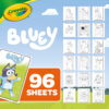 04-2755 Bluey Coloring Books optimized CGI PDP visuals - See and Say Coloring Book, 96 Pages, Bluey, Pack of 8