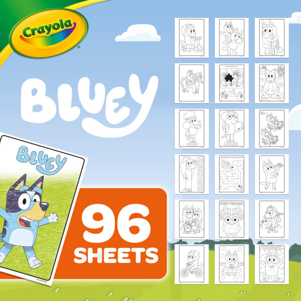 04-2755 Bluey Coloring Books optimized CGI PDP visuals - See and Say Coloring Book, 96 Pages, Bluey, Pack of 8