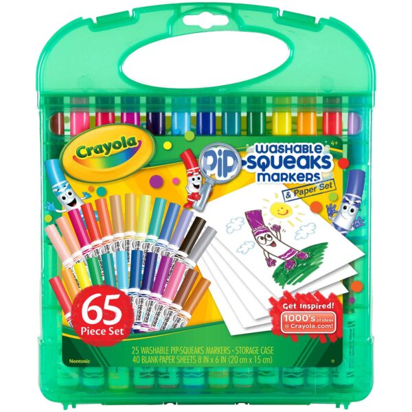 04-5227 Washable Pip-Squeaks Markers 65 piece Set PDP Pip-Squeaks Washable Markers & Paper Set