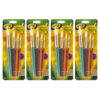 Round Brush Set, 4 Per Pack, 4 Packs
