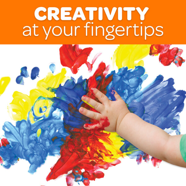 Washable Finger Paint, Orange, 16 oz, Pack of 3