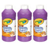 Washable Finger Paint, Violet, 16 oz, Pack of 3