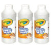 Washable Finger Paint, White, 16 oz, Pack of 3