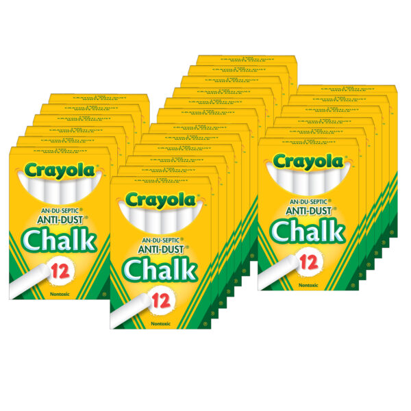 50-1402-3-206_12ct Anti-Dust Chalk_REV 1_Live_301 Anti-Dust Chalkboard Chalk, White, 12 Sticks Per Box, 24 Boxes