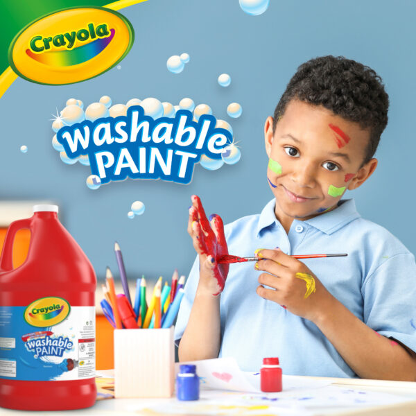 54-2128-038 Washable Paint 128oz Red optimized PDP visuals Washable Paint, Red, Gallon