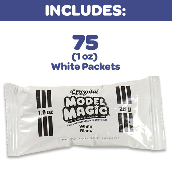 23-6001 Multipack Model Magic White 1oz 75ct case Model Magic Modeling Compound Classpack, White, 1 oz, Pack of 75