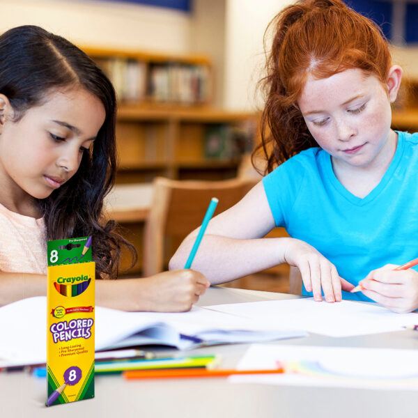 Colored Pencils, 8 Colors Per Box, 12 Boxes