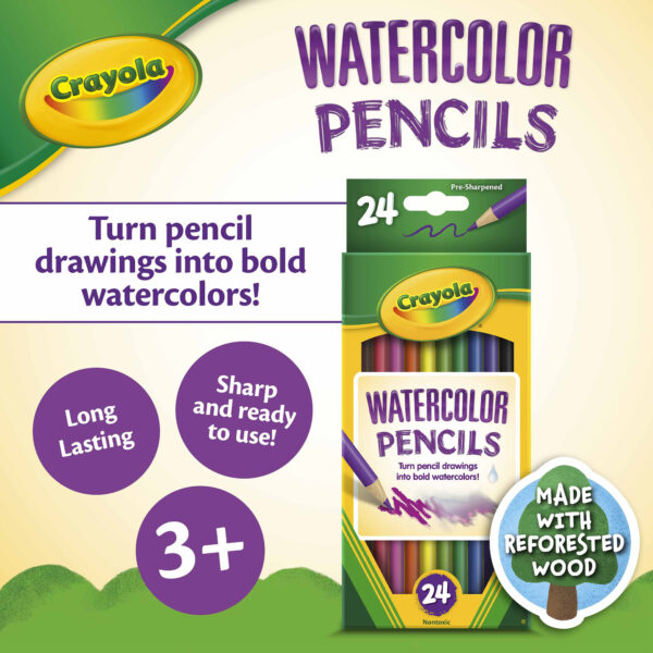 Watercolor Pencils, 24 Per Box, 3 Boxes