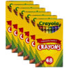 ERSBIN48-6.jpg Crayons, Regular Size, 48 Per Box, 6 Boxes