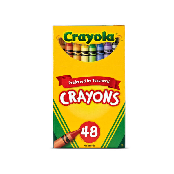 52-0048 48ct Crayons product photography Crayons, Regular Size, 48 Per Box, 6 Boxes