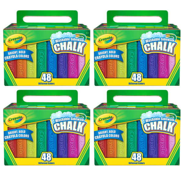 ERSBIN512048-4.jpg Washable Sidewalk Chalk, 48 Per Box, 4 Boxes