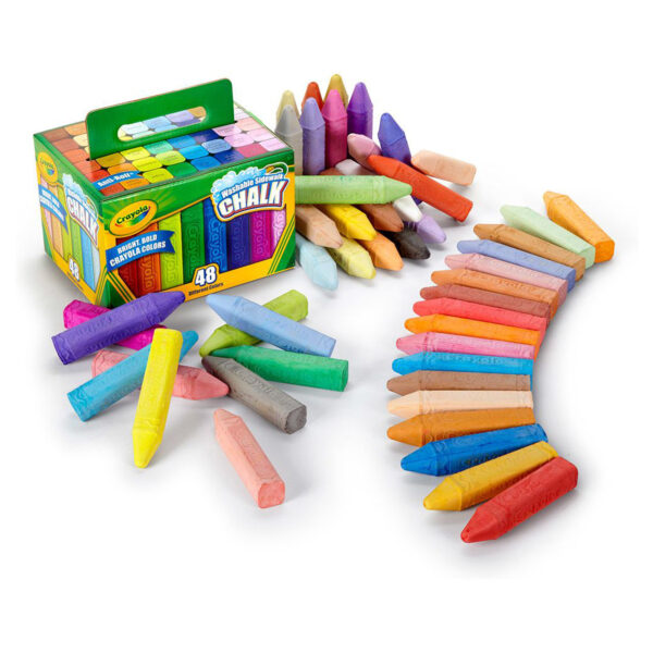 ERSBIN512048-4_3.jpg Washable Sidewalk Chalk, 48 Per Box, 4 Boxes