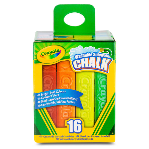 NA Washable Sidewalk Chalk Tray, 16 Per Pack, Tray of 12 Packs