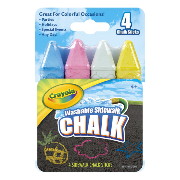 Sidewalk Chalk, 4 Per Pack, 12 Packs