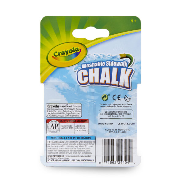 Sidewalk Chalk, 4 Per Pack, 12 Packs