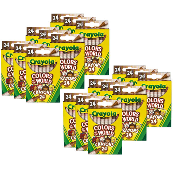 ERSBIN520108-12.jpg Colors of the World Crayons, 24 Per Pack, 12 Packs