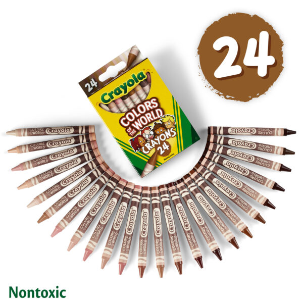 ERSBIN520108-12_1.jpg Colors of the World Crayons, 24 Per Pack, 12 Packs