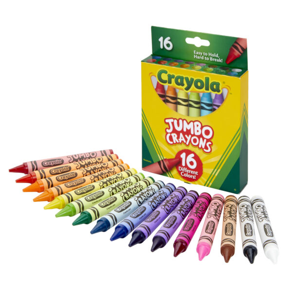 16ct Jumbo Crayons, 16 Per Pack, 3 Packs