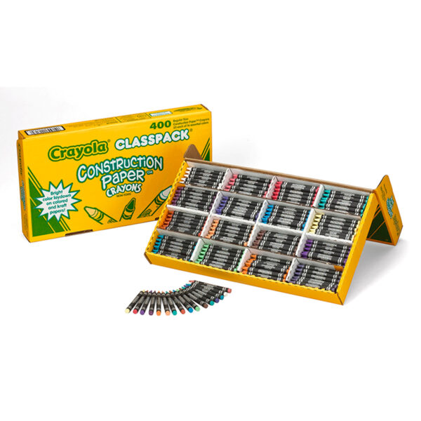 ERSBIN521617.jpg Construction Paper Crayon Classpack, Regular Size, 16 Colors, 400 Count