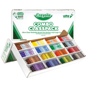 Large Size Crayons and Markers Classpack, 256 Count