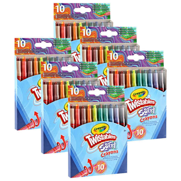 52-3440-E-200 EMEA 10ct Swirl Mini Twistables Crayons SWIRL Mini Twistable Crayons, 10 Per Pack, 6 Packs