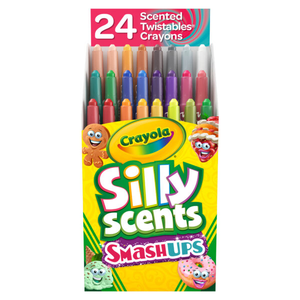 Silly Scents Smash Ups Mini Twistables Scented Crayons, 24 Per Pack, 4 Packs
