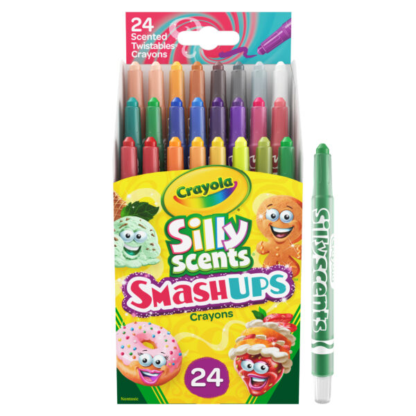 Silly Scents Smash Ups Mini Twistables Scented Crayons, 24 Per Pack, 4 Packs