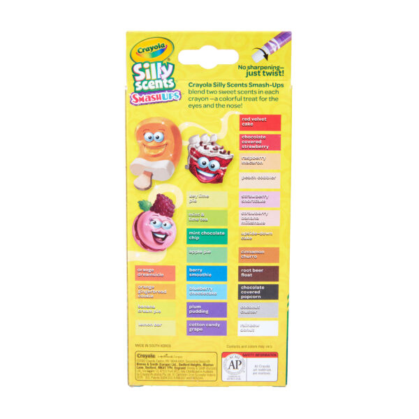 Silly Scents Smash Ups Mini Twistables Scented Crayons, 24 Per Pack, 4 Packs