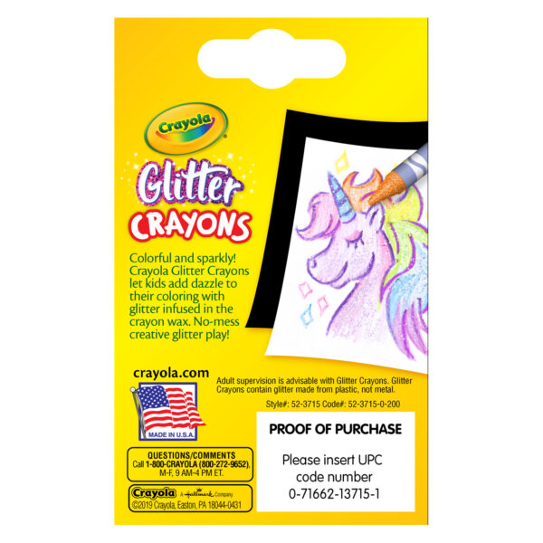 52-3715-0-200_Crayons_Glitter-101 Glitter Crayons, 24 Per Pack, 6 Packs