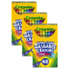 NA Ultra-Clean Washable Crayons, Regular Size, 48 Per Pack, 3 Packs