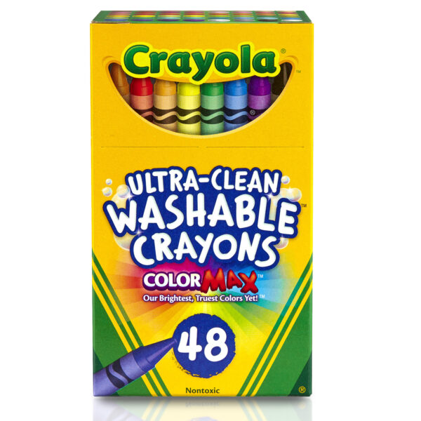 NA Ultra-Clean Washable Crayons, Regular Size, 48 Per Pack, 3 Packs