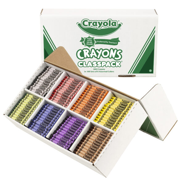 Crayon Classpack, Regular Size, 8 Colors, Pack of 800