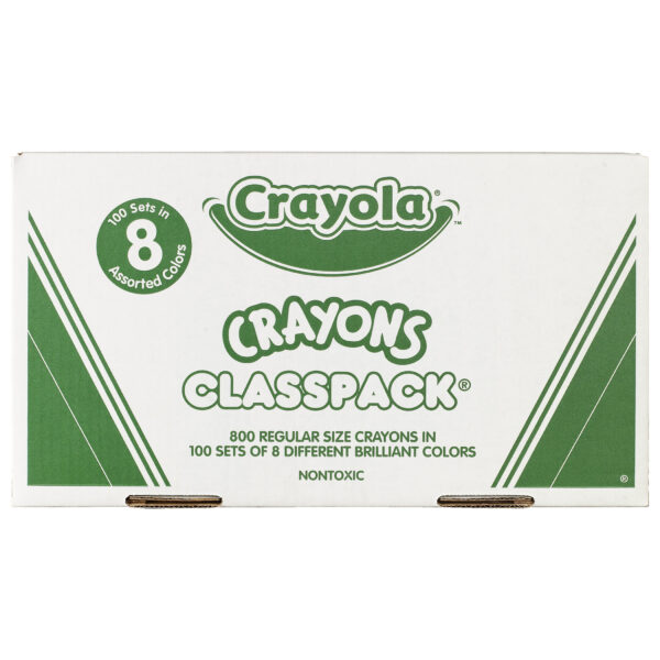 Crayon Classpack, Regular Size, 8 Colors, Pack of 800